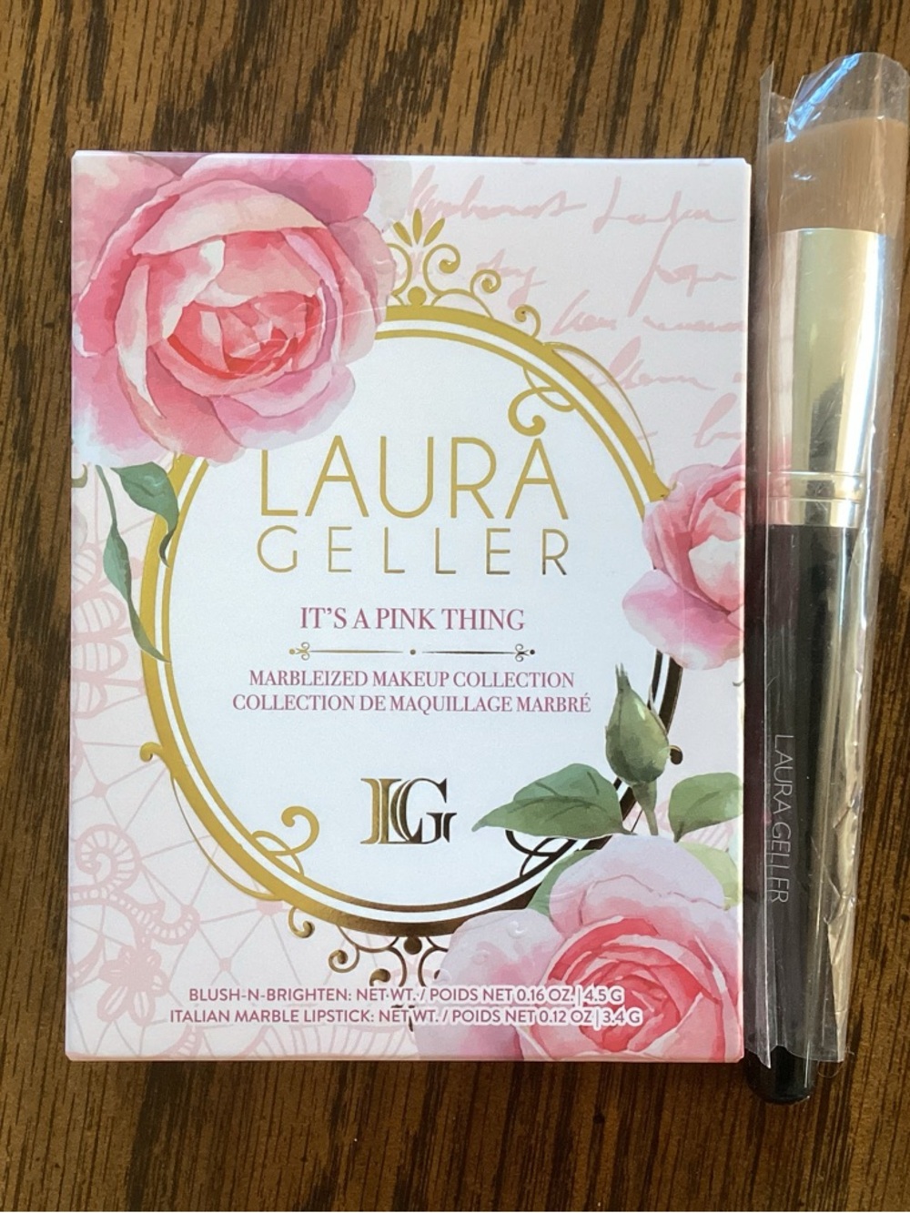 Laura Geller “It’s A Pink Thing” Limited Edition Blush and Lipstick Set, + Brush